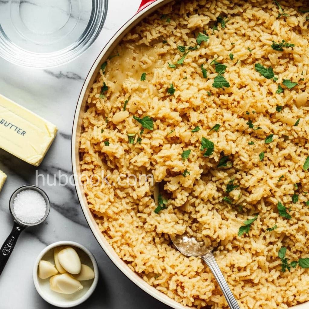 Garlic Butter Rice Casserole
