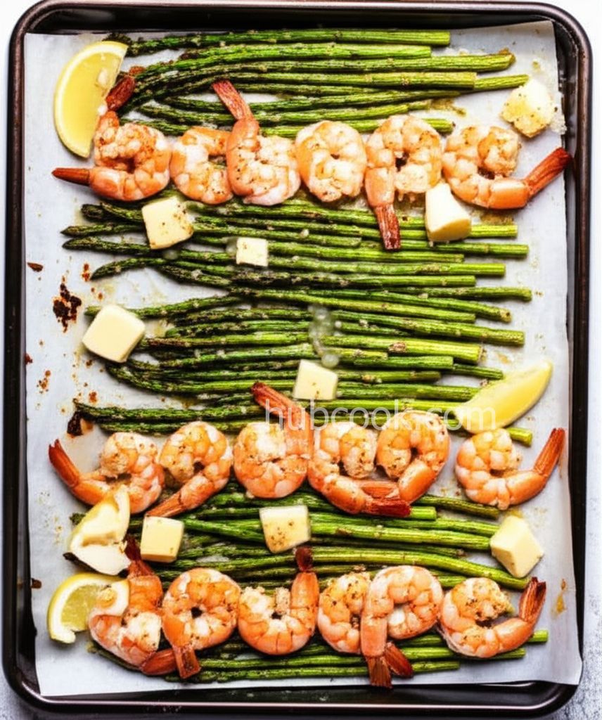 Sheet Pan Lemon Butter Garlic Shrimp with Asparagus