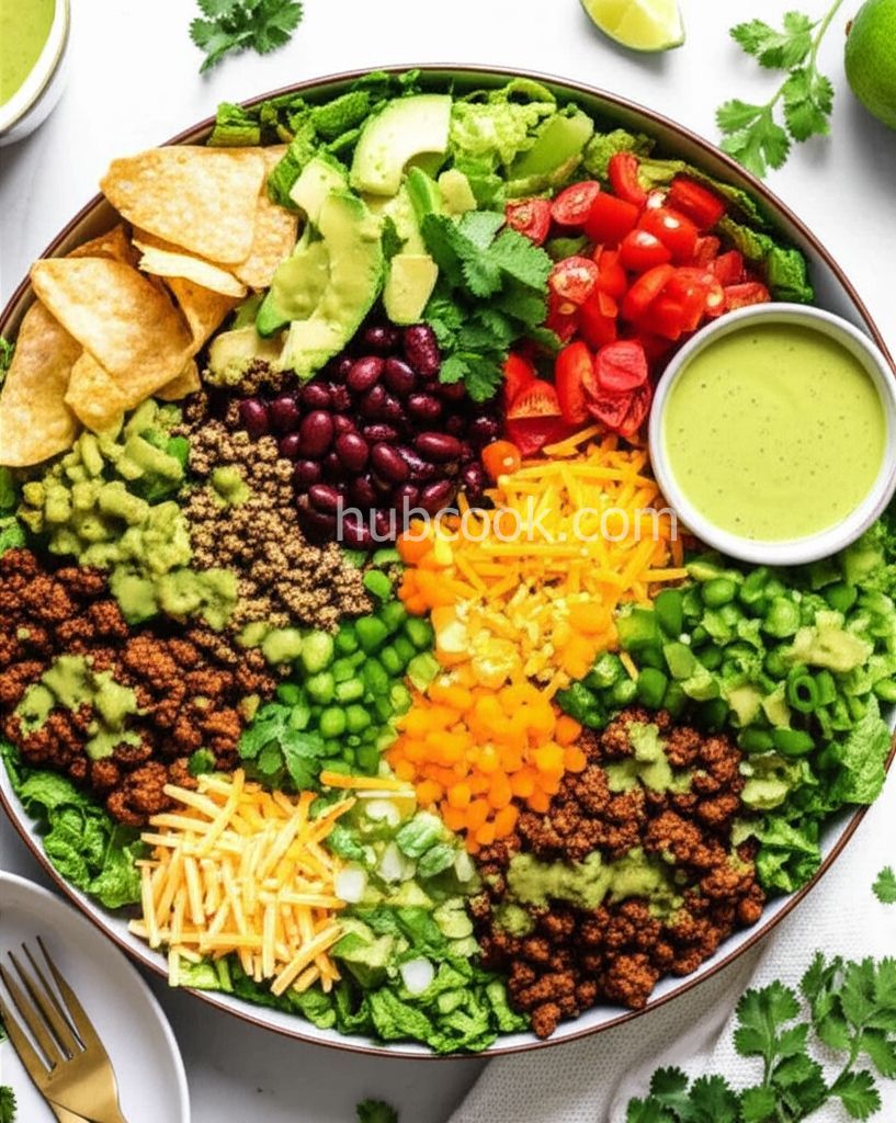 Taco Salad with Lime Vinegar Dressing