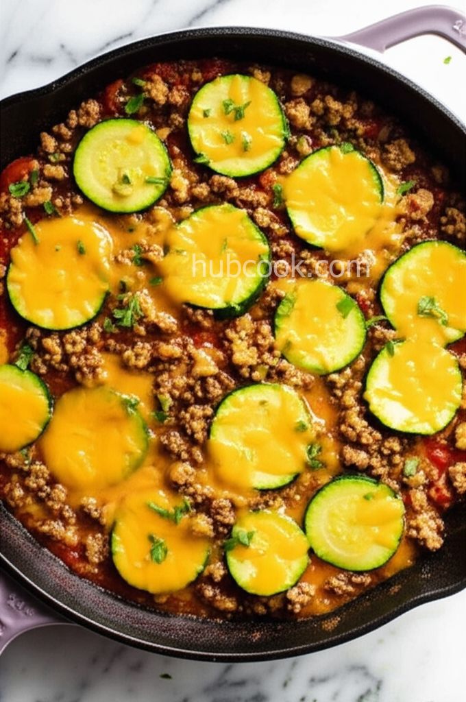 Zucchini and Ground Beef Skillet
