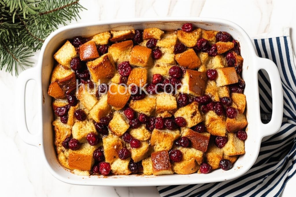 Currant Cardamom Bread Pudding
