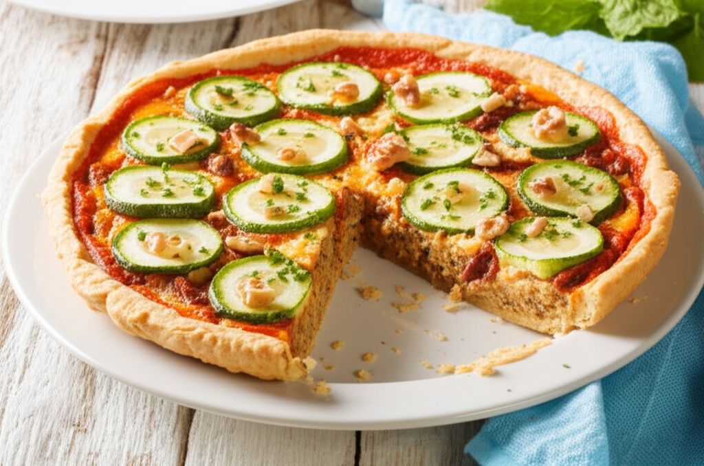 Italian Sausage Ricotta Pesto Pie
