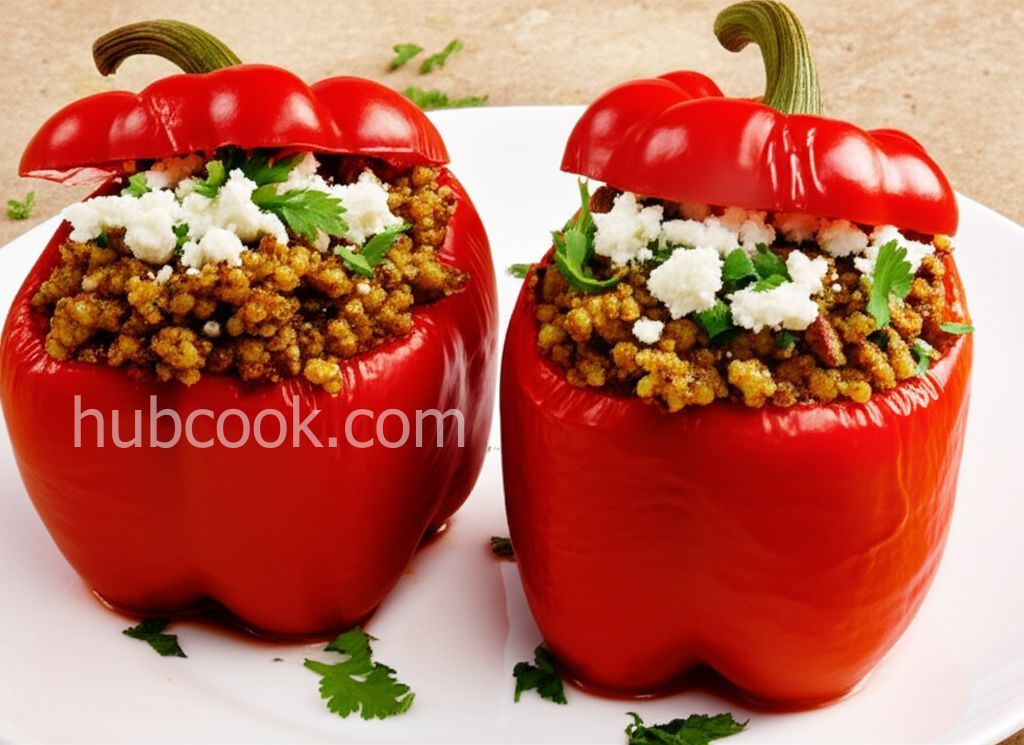 Millet and Beef Stuffed Peppers