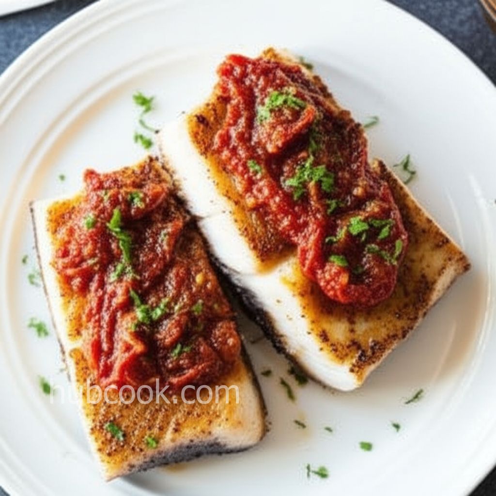 Seared Monkfish with Balsamic and Sun-Dried Tomatoes