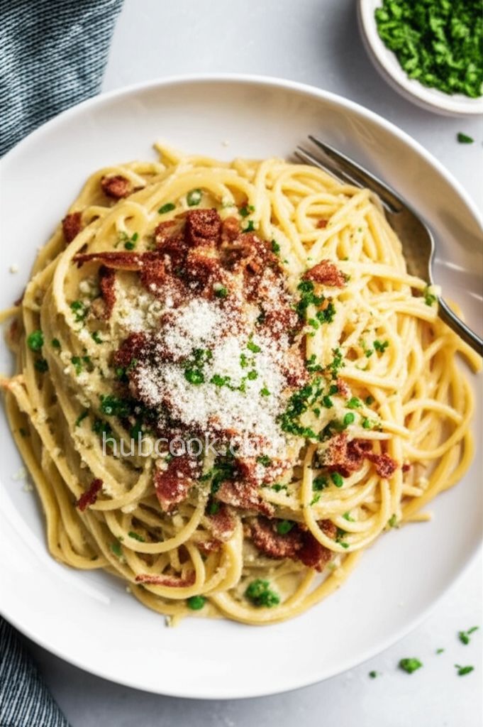 Spaghetti with Parmesan and Bacon