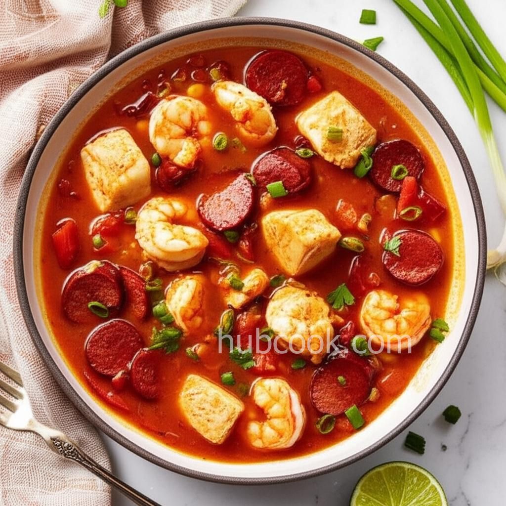 Spicy Tomato, Seafood, and Chorizo Stew