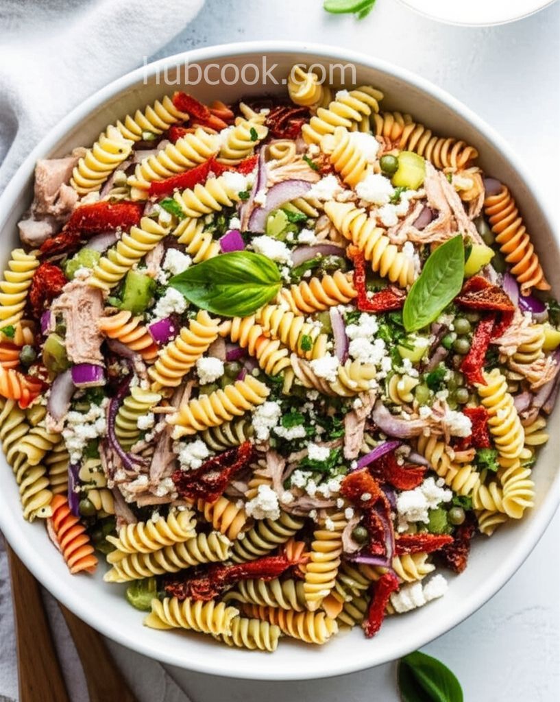 Tuna Souvlaki Pasta Salad