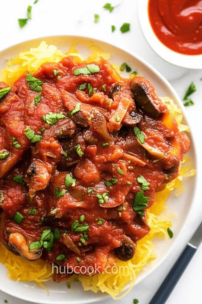 Winter Red Sauce over Spaghetti Squash