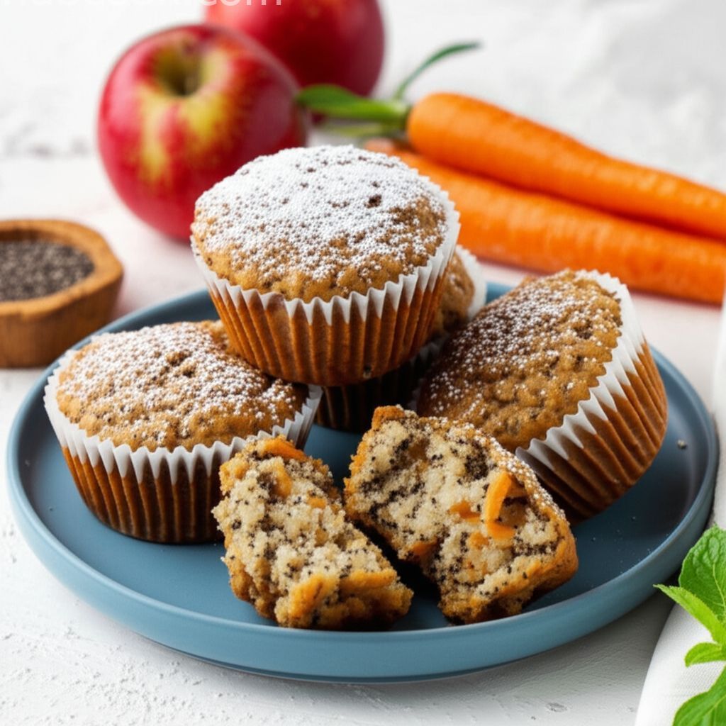 Apple, Carrot, and Chia Muffins