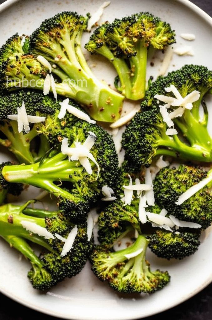 Garlic Roasted Broccoli with Parmesan Cheese