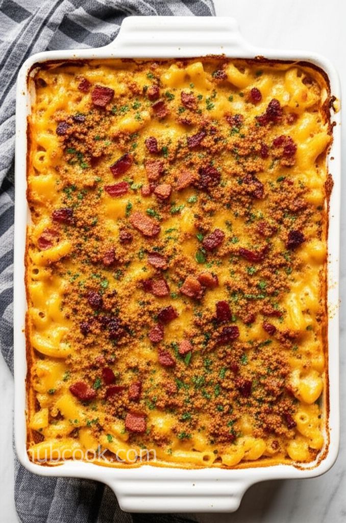 Macaroni and Cheese with Caramelized Onions and Bacon