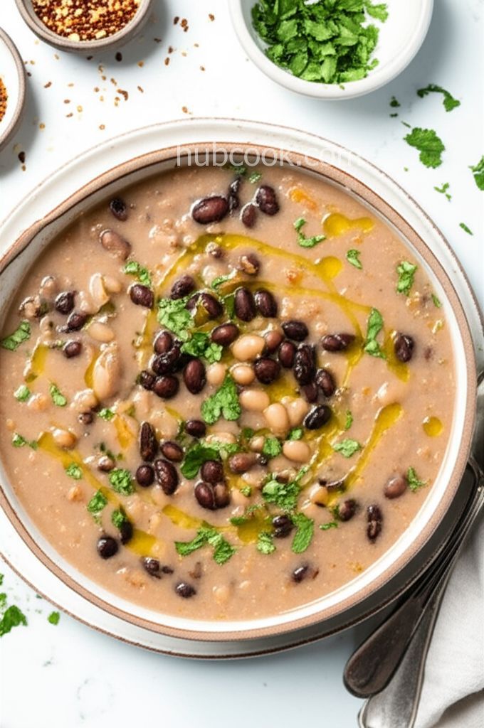Vegan Black and White Bean Soup