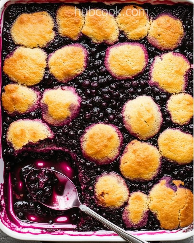 Blueberry Cornbread Cobbler