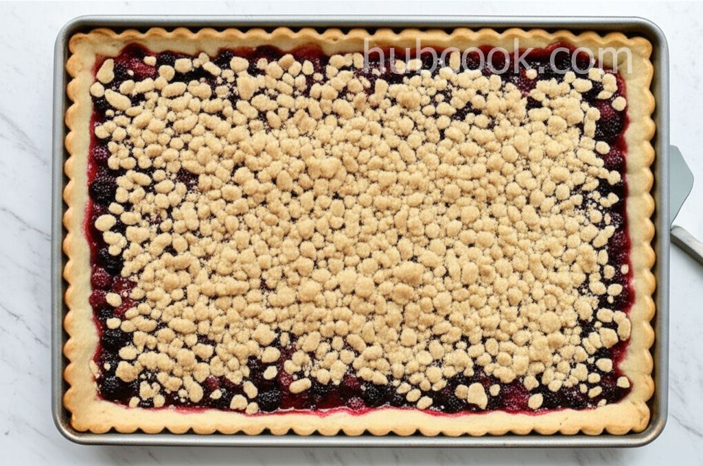 Easy Three-Berry Crumble Slab Pie