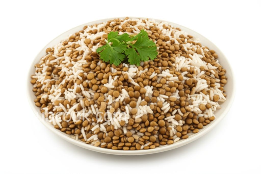 Green Lentils and Rice Assyrian Style