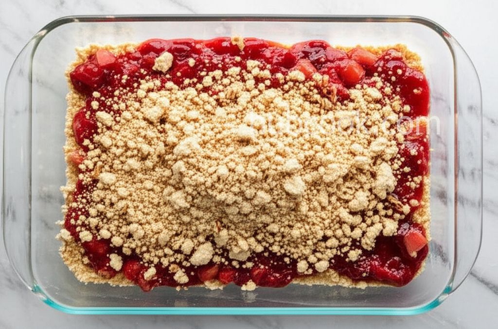 Rhubarb Cherry Crisp