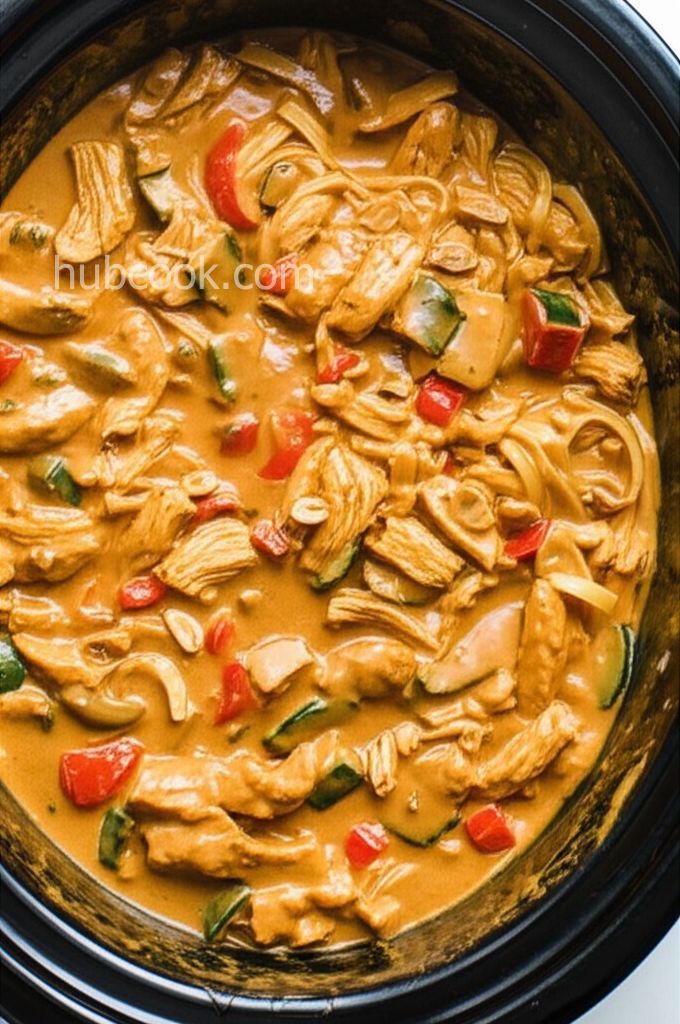 Slow Cooker Thai Peanut Chicken