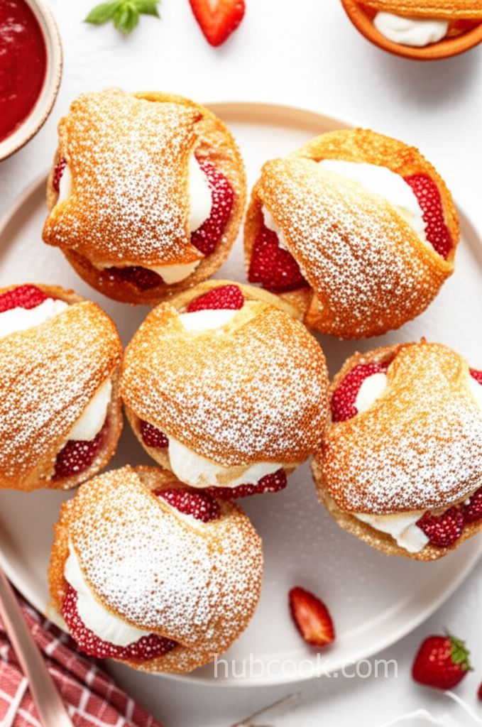 Strawberries 'n' Cream Croissant Cups