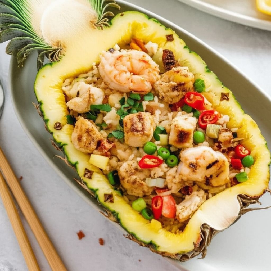 Thai Fried Rice with Pineapple and Chicken