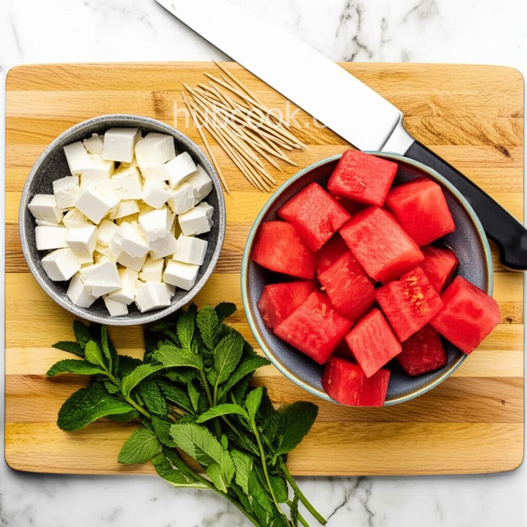 Watermelon-Feta Skewers