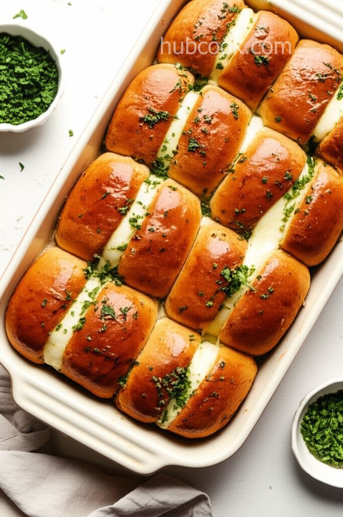 Cheesy Stuffed Garlic Hawaiian Rolls
