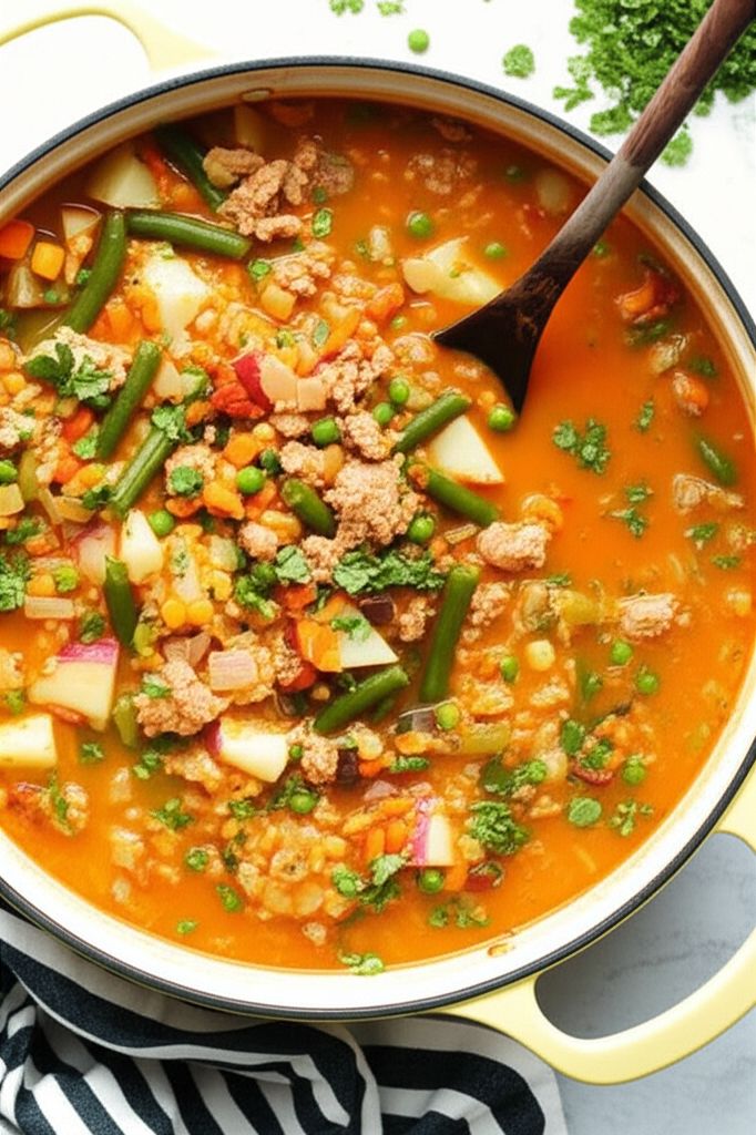 Ground Turkey and Red Potato Veggie Soup