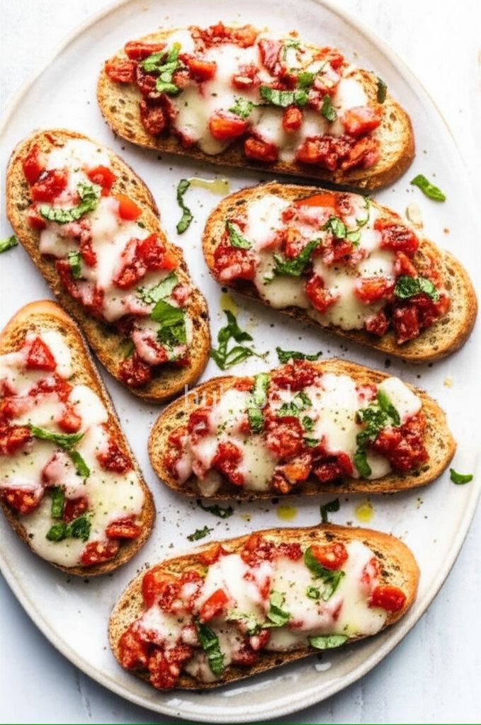 Healthier Double Tomato Bruschetta
