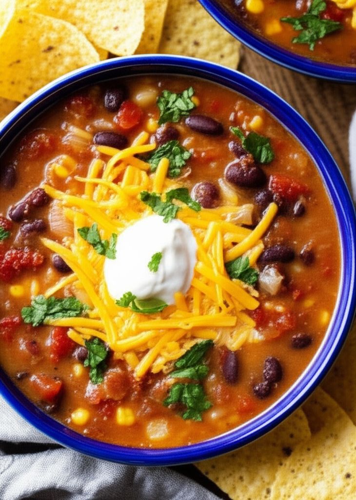 Hearty Vegetarian Enchilada Soup