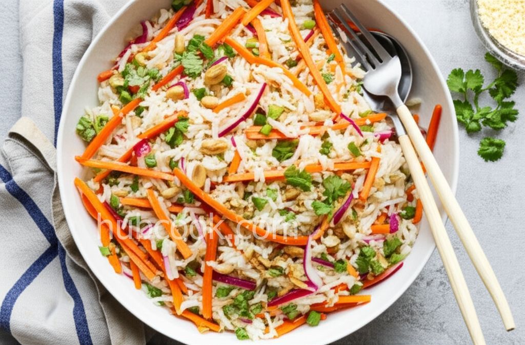 Namasu Rice Salad with Pickled Daikon Radish and Carrots