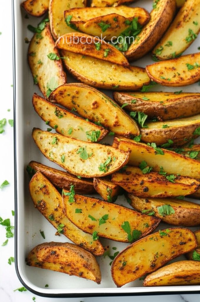 Roasted Lemon-Garlic Potato Wedges