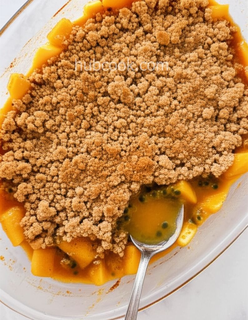 Mango Passion Fruit Crumble
