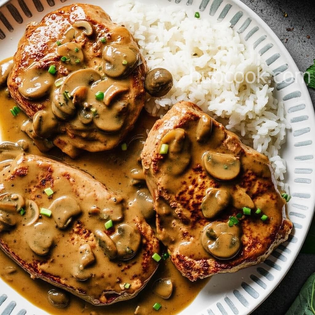 Pork Chops in Mushroom Gravy