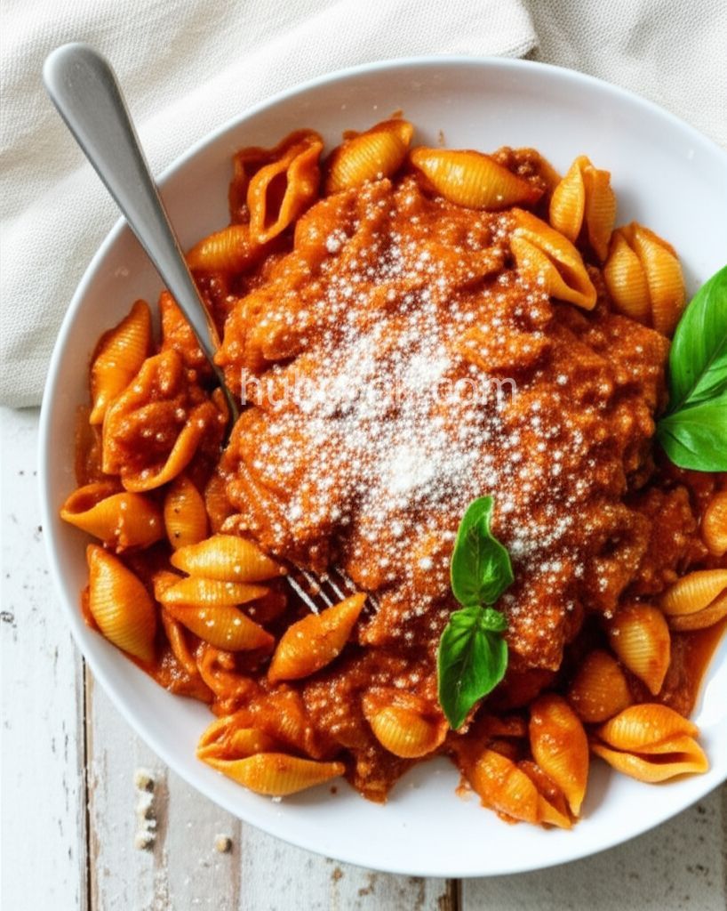 Sweet Garlic Tomato Beef Pasta