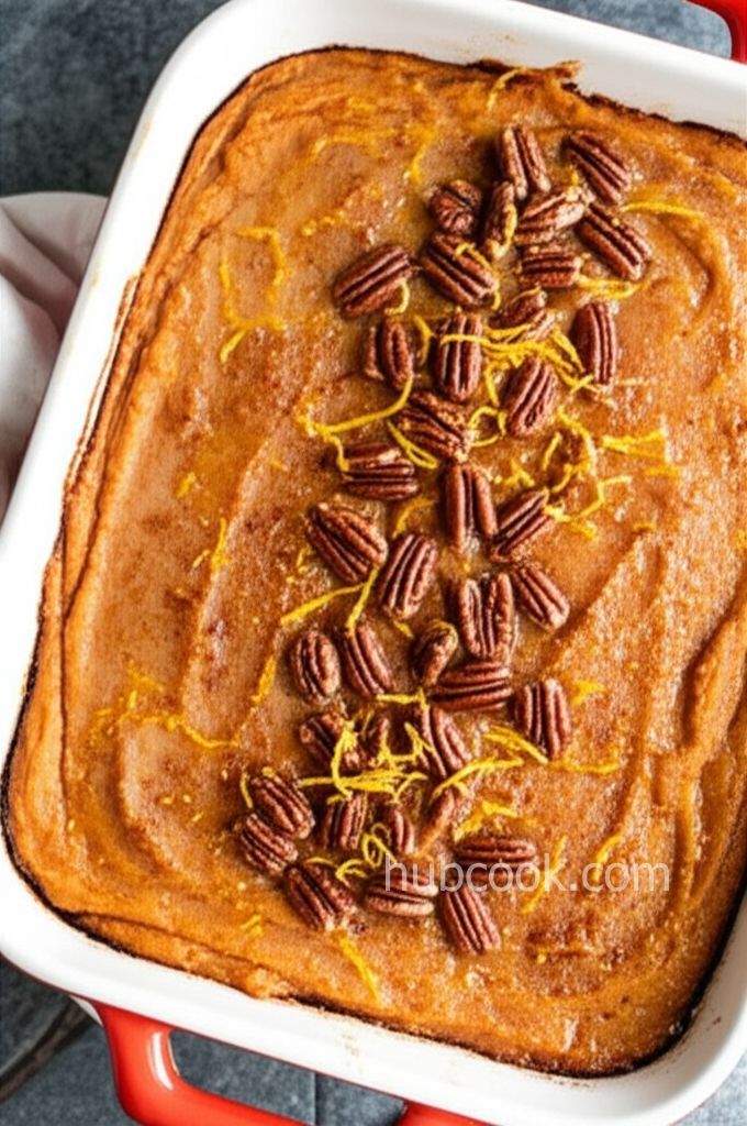Sweet Potato Eggnog Casserole