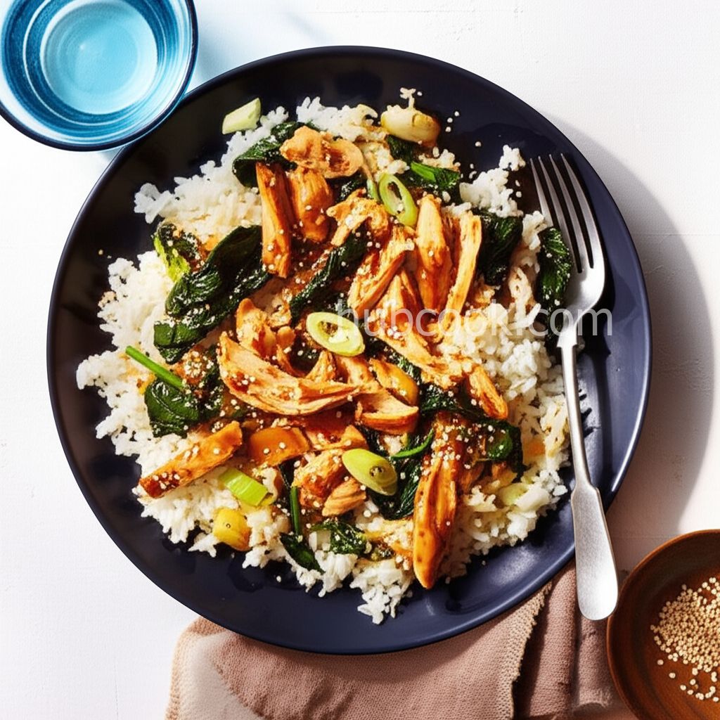 Turkey and Spinach Rice Bowl