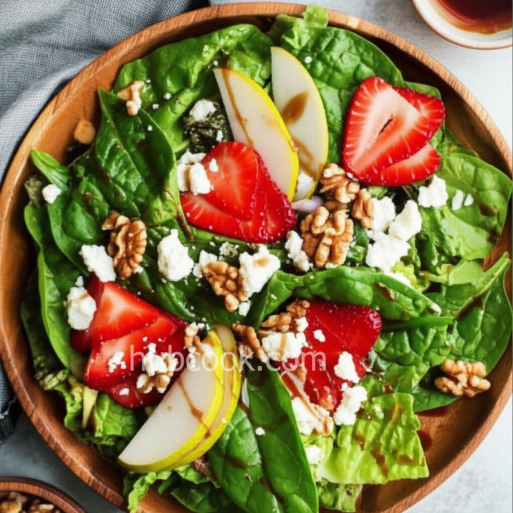 Strawberry, Spinach, and Pear Salad