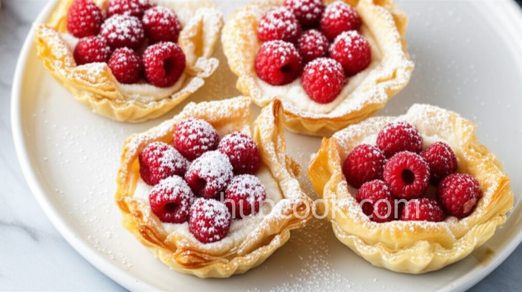 Phyllo Tarts with Ricotta and Raspberries