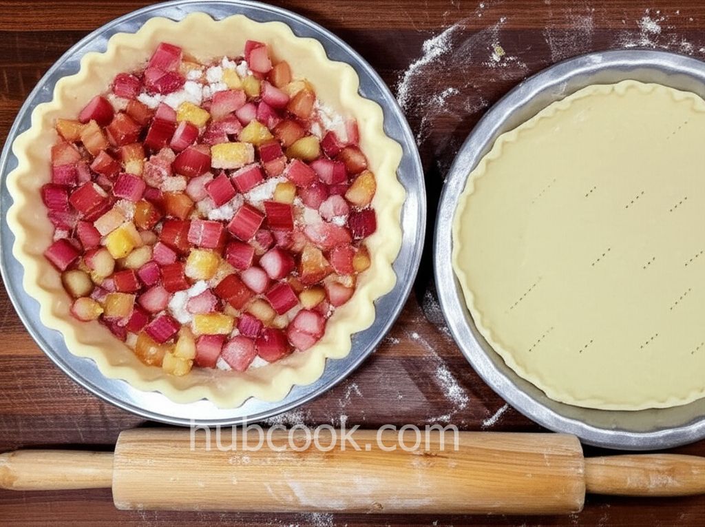 Pineapple Rhubarb Pie