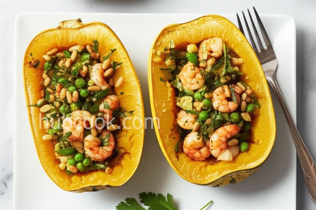 Shrimp Stuffed Delicata Squash