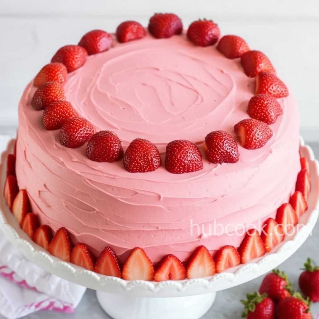 Strawberry Cake and Frosting