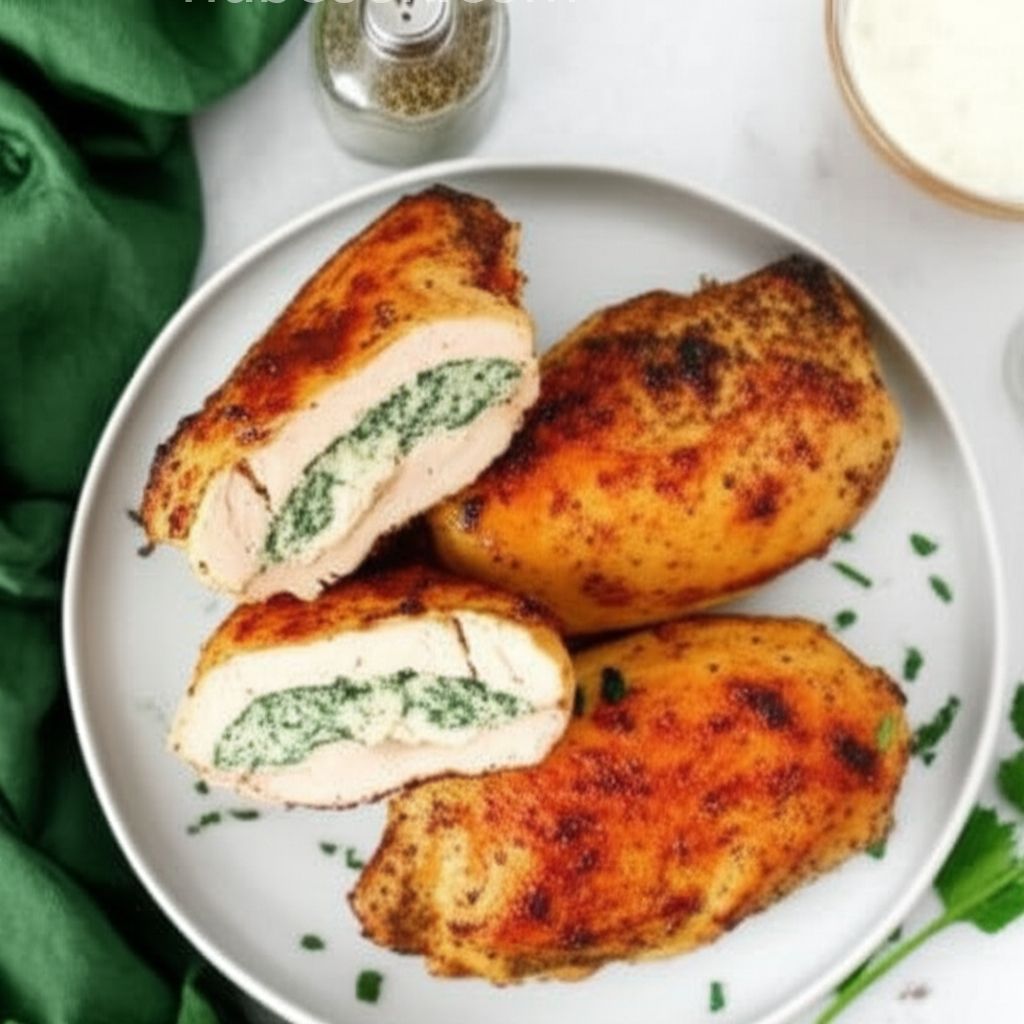 Chicken Breast Stuffed with Spinach Blue Cheese and Bacon