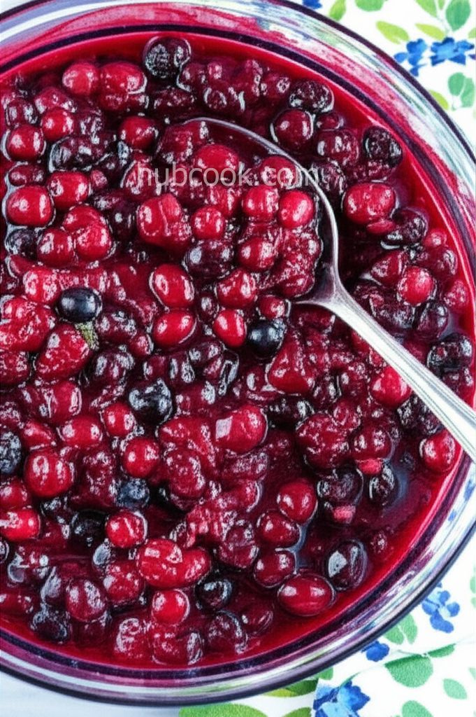 Festive Fresh Blueberry and Cranberry Relish