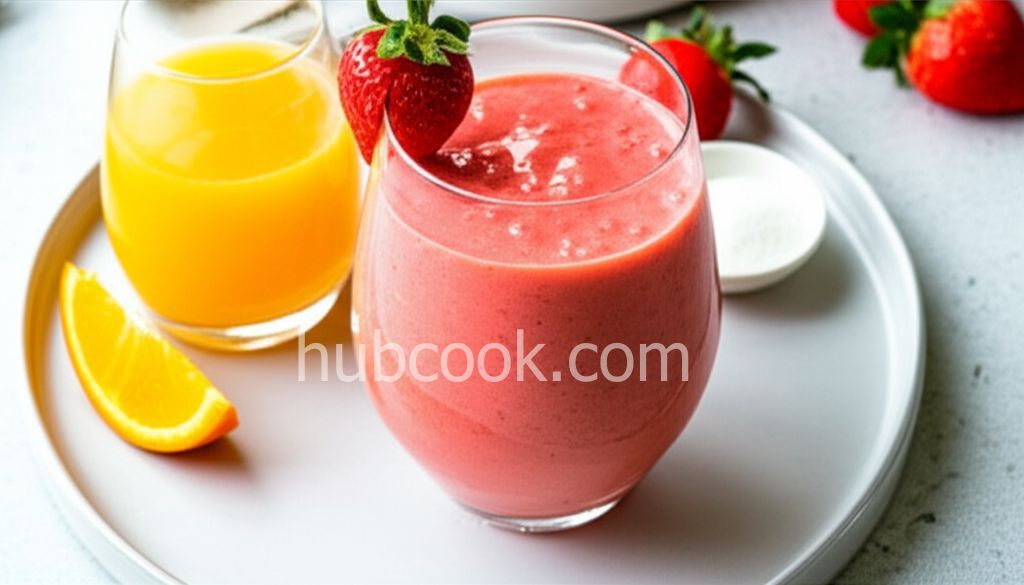 Mongolian Strawberry Orange Juice Smoothie