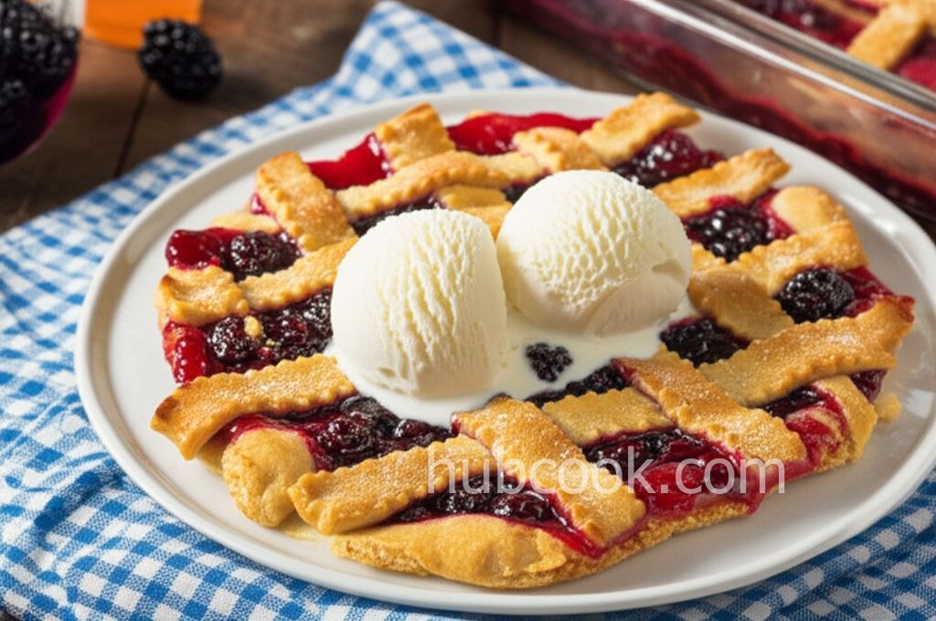 Book Club Blackberry Cobbler
