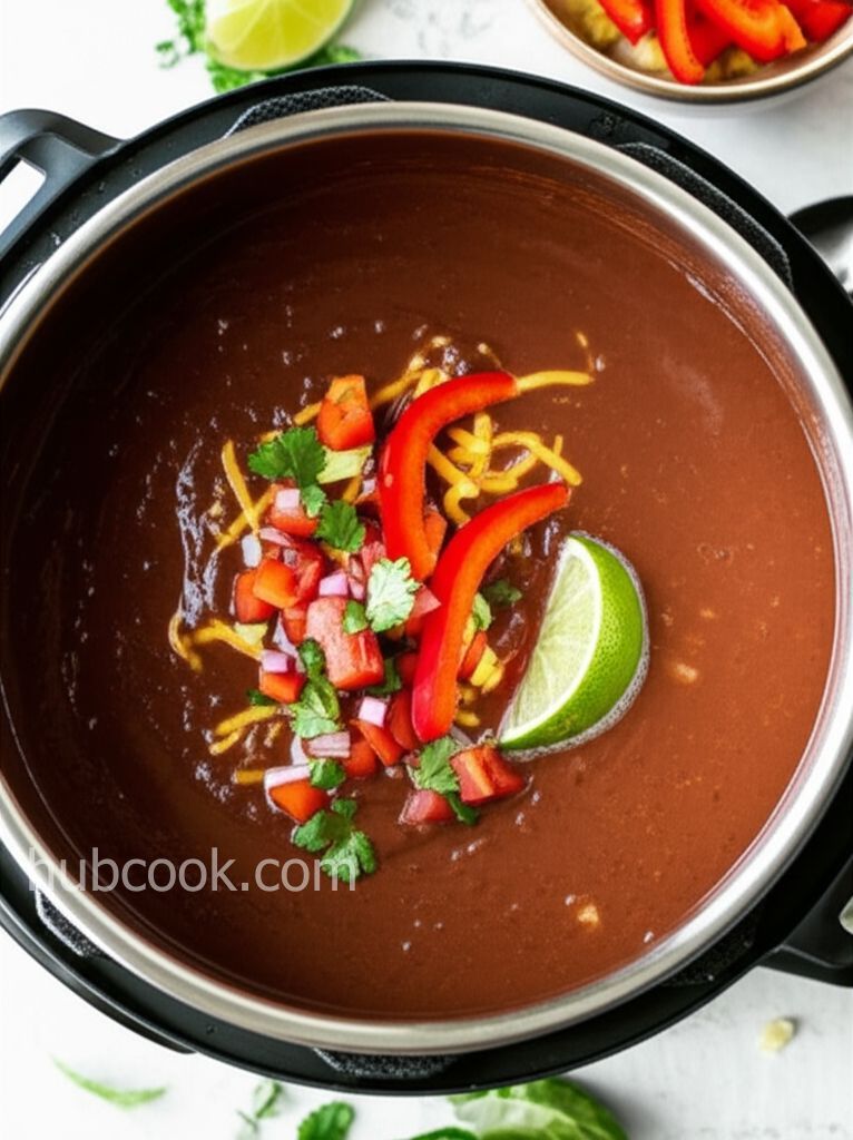 Instant Pot Spicy Black Bean Soup (Vegan)