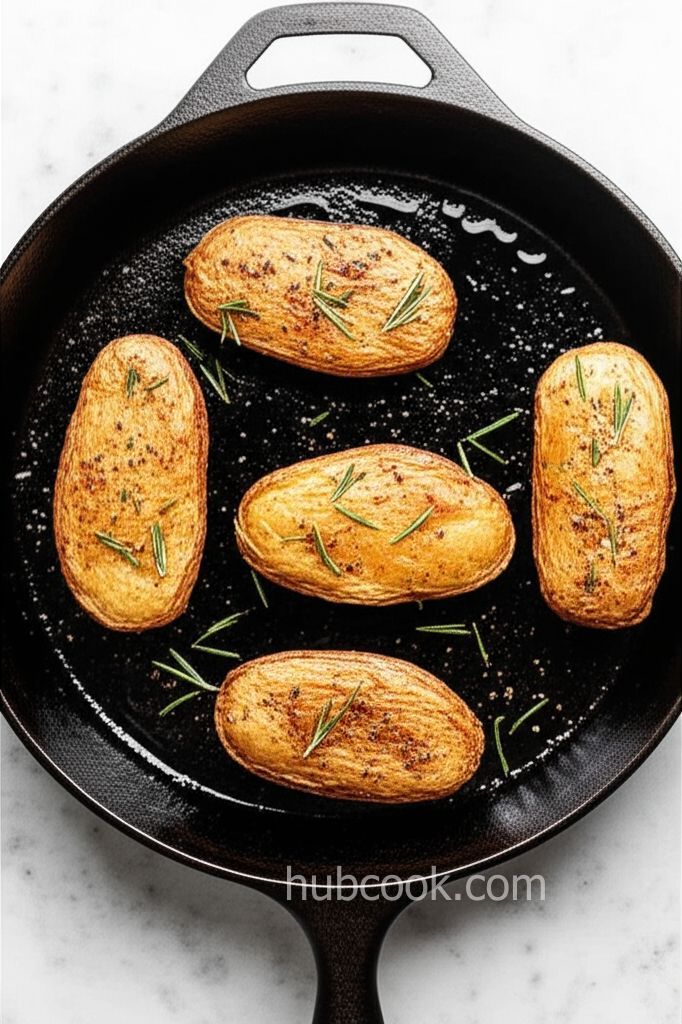 Iron Skillet Baked Potatoes