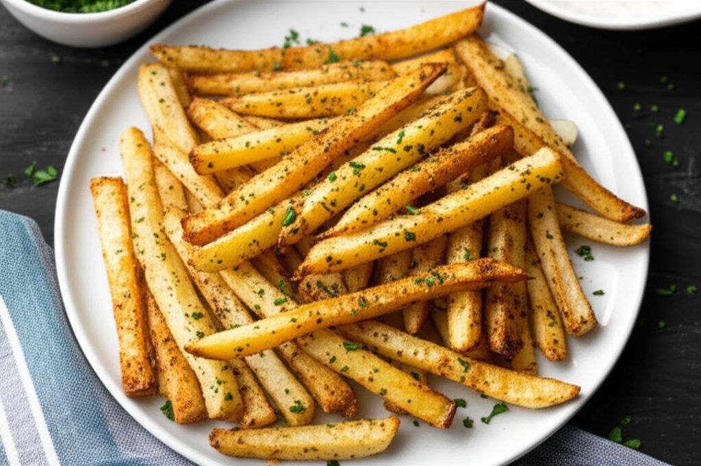 Oven-Baked Garlic and Parmesan Fries