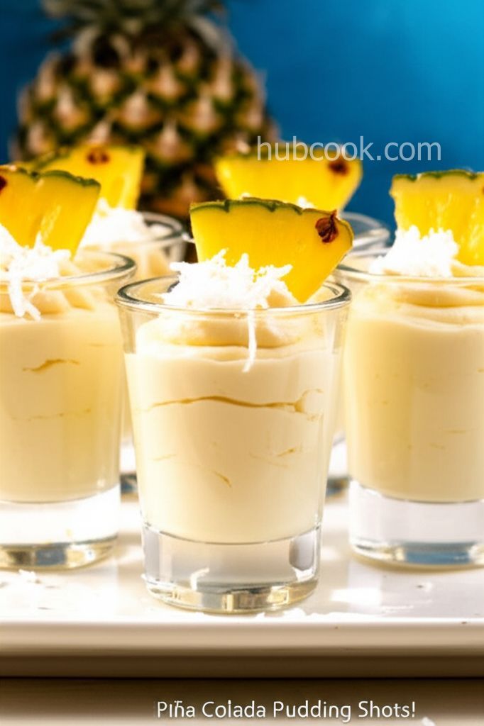 Piña Colada Pudding Shots!