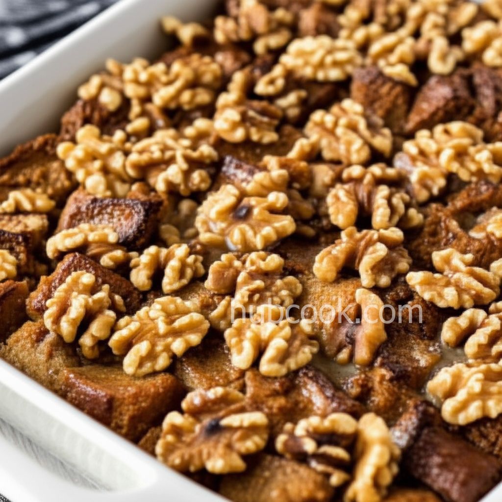 Walnut Banana Bread Pudding