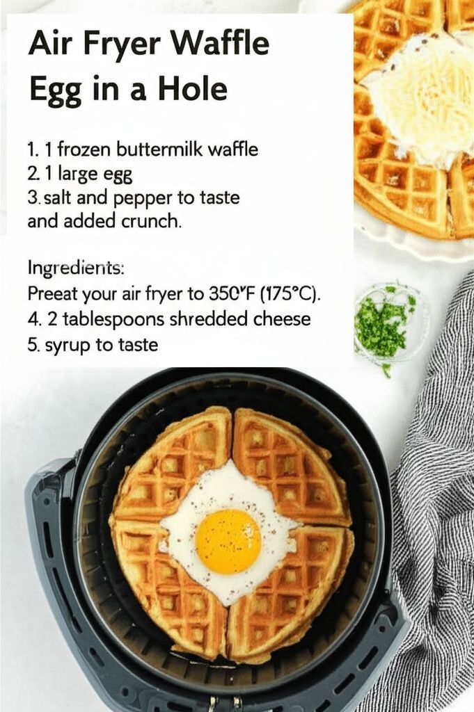 Air Fryer Waffle Egg in a Hole